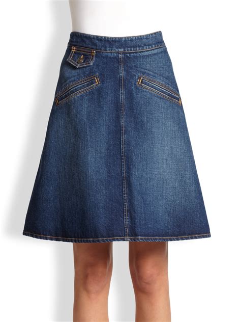 chloe denim skirt